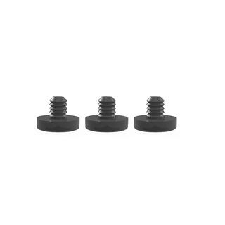 Silicone Plug, M6, 3-pack Black silicone, Shore A 70